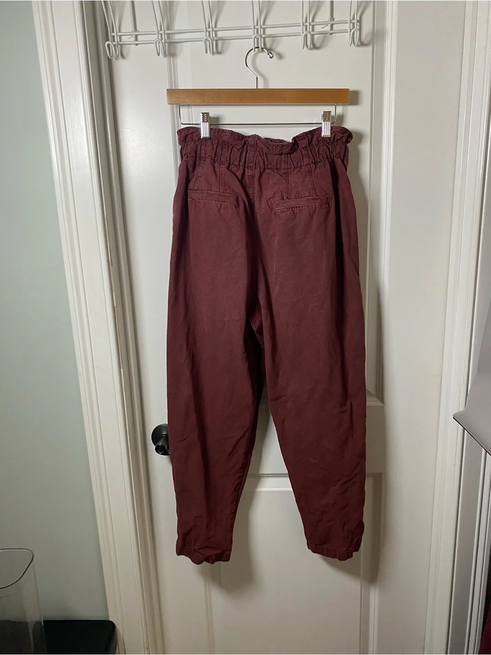 Free People Chino Joggers in Burgundy